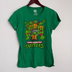 TEENAGE MUTANT NINJA TURTLES Womens Large Fitted Short Sleeve Graphic TShirt H19